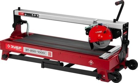 Электроплиткорез ЗУБР ″Мастер″, длина реза 920 мм, диск 200 мм, глубина реза 90°-32мм/45°-28мм, стол 960x400 мм, 1000Вт по цене 38 390 руб. купить в Воронеже.