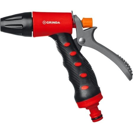 GRINDA T-R, плавная регулировка, курок сзади, пистолет поливочный, пластиковый с TPR по цене 490 руб. купить в Воронеже.