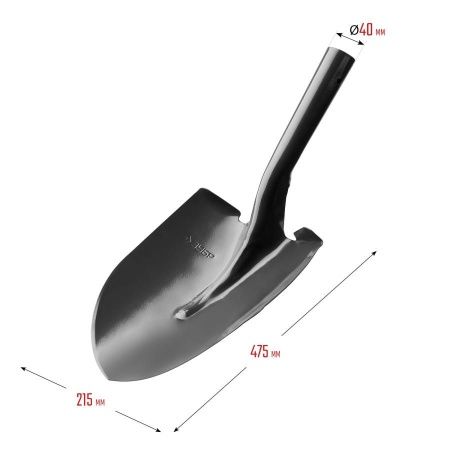 Штыковая лопата для земляных работ ЗУБР МАСТЕР, ЛСГ, без черенка по цене 640 руб. купить в Воронеже.