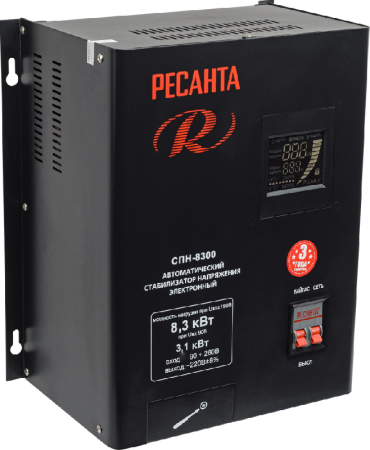 Стабилизатор напряжения РЕСАНТА СПН-8300 по цене 18 790 руб. купить в Воронеже.