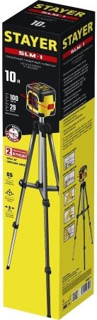 STAYER SLM-1 нивелир лазерный, 10м, точн. +/-0,5 мм/м, штатив, сумка по цене 3 350 руб. купить в Воронеже.