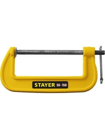 STAYER SG-150, 150 мм, чугунная струбцина G (3215-150) по цене 810 руб. купить в Воронеже.