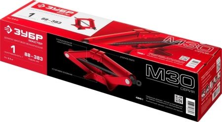 ЗУБР РОМБ, 1 т, 88 - 383 мм, винтовой механический домкрат (43040-1) по цене 1 360 руб. купить в Воронеже.