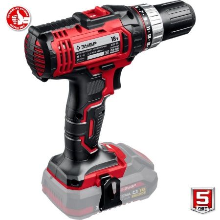 ЗУБР 18В, без АКБ, в коробке, дрель-шуруповерт. ДШЛ-185 по цене 3 120 руб. купить в Воронеже.