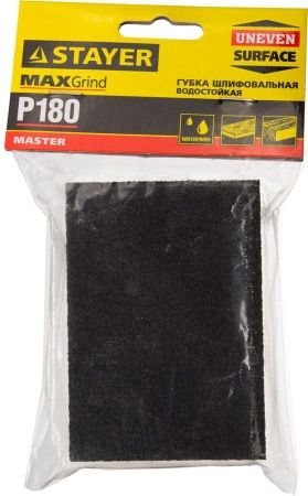 Губка шлифовальная STAYER ″MASTER″ четырехсторонняя, средняя жесткость, Р180, 100x68x26мм. по цене 120 руб. купить в Воронеже.