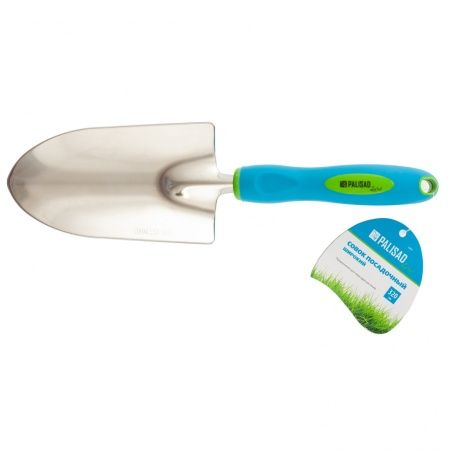 Совок посадочный широкий, 90 х 320 мм, нержавеющая сталь, двухкомпонентная рукоятка, Premium Plus, Palisad по цене 786 руб. купить в Воронеже.