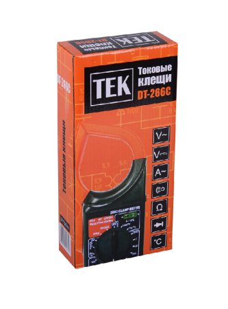 Токоизмерительные клещи DT266C (+измерение температуры) по цене 1 690 руб. купить в Воронеже.