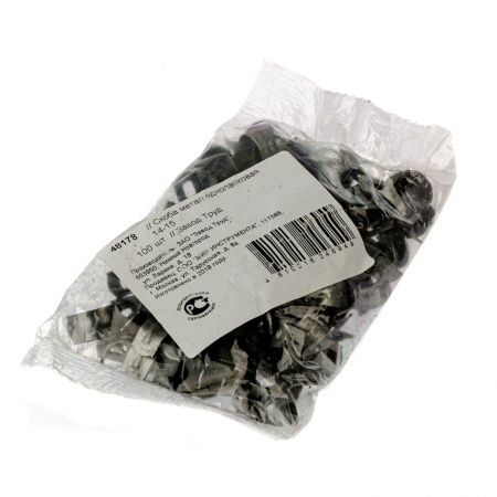 Скоба металлическая однолапковая, 14 мм, 100 шт Сибртех по цене 307 руб. купить в Воронеже.