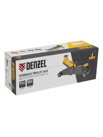 Домкрат гидравлический подкатной, 2 т, 135-385 мм Denzel по цене 5 260 руб. купить в Воронеже.