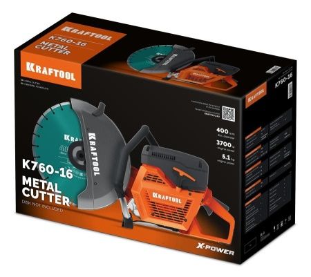 KRAFTOOL 3700 Вт, 400 мм, без диска, бензорез по металлу (рельсорез) (K760-16) по цене 65 130 руб. купить в Воронеже.