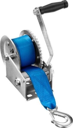 Лебедка ручная барабанная ЗУБР ″Профессионал″, тяговая, ленточная, 0,5т, 8м по цене 3 240 руб. купить в Воронеже.