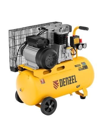Компрессор воздушный BCI2300/50, ременный привод, 2.3 кВт, 50 литров, 400 л/мин Denzel по цене 43 340 руб. купить в Воронеже.