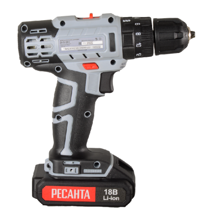 Дрель-шуруповерт аккумуляторная Ресанта ДА-18-2ЛК-У по цене 7 390 руб. купить в Воронеже.