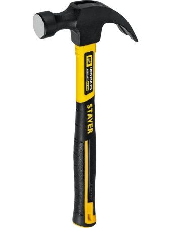STAYER Fiberglass, 680 г, с фиберглассовой рукояткой, столярный молоток-гвоздодёр, Professional (2026) по цене 1 030 руб. купить в Воронеже.