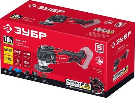 ЗУБР 18 В, без АКБ, реноватор, набор насадок, система АКБ С1-18 по цене 6 990 руб. купить в Воронеже.