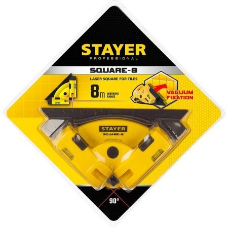 STAYER SQUARE-8 угольник лазерный для кафеля, 8 м, точн. +/-0,4 мм/м, по цене 1 270 руб. купить в Воронеже.