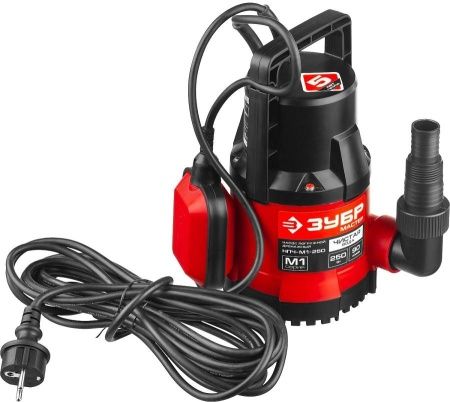 Дренажный насос ЗУБР с минимальным уровнем откачки, 250 Вт по цене 3 500 руб. купить в Воронеже.