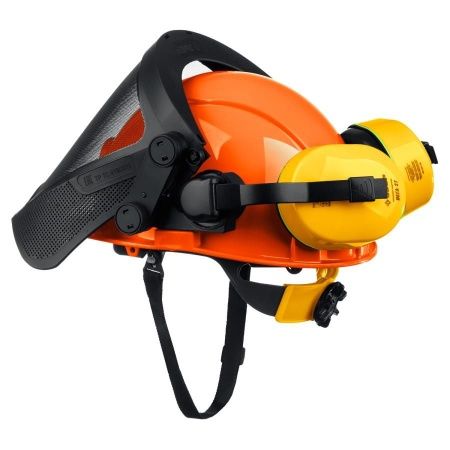 Защитная каска ЗУБР ТРИАДА наушники SNR=27дБ, сетчатый экран 130х339мм, в комплекте с наушниками и защитным экраном по цене 2 700 руб. купить в Воронеже.