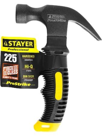STAYER Compact, 225 г, столярный укороченный молоток-гвоздодёр, Professional (2026-225) по цене 510 руб. купить в Воронеже.