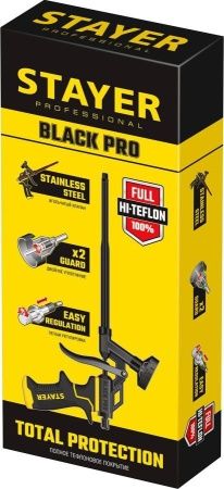 STAYER BLACK PRO профессиональный пистолет для монтажной пены, с полным тефлоновым покрытием по цене 1 300 руб. купить в Воронеже. STAYER BLACK PRO профессиональный пистолет для монтажной пены, с полным тефлоновым покрытием по цене 1 300 руб. купить в Воронеже.
