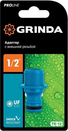 GRINDA PROLine TE-12, 1/2″, адаптер штуцерный с внешней резьбой по цене 41 руб. купить в Воронеже.