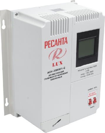 Стабилизатор напряжения серии LUX РЕСАНТА АСН-3000Н/1-Ц по цене 9 290 руб. купить в Воронеже.