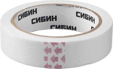 Малярный скотч, креповый, 25мм х 25м, CИБИН