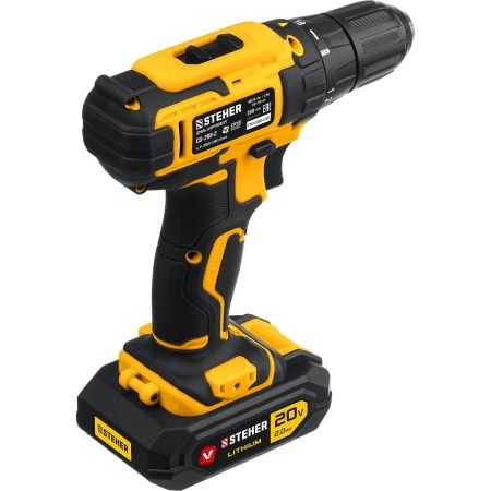 STEHER 20В, 2 АКБ (2Ач), в кейсе, дрель-шуруповерт. CD-200-2 по цене 3 720 руб. купить в Воронеже.