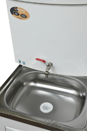 Умывальник дачный без подогрева "Люкс" ВИХРЬ, нержавейка, белый по цене 6 190 руб. купить в Воронеже.