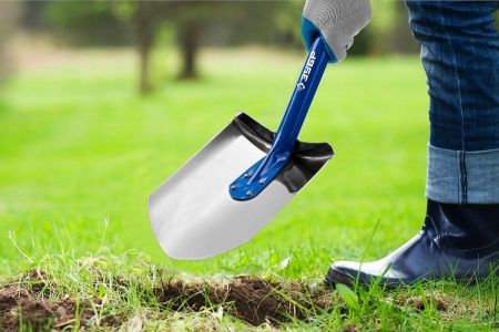 Лопата ″Артель-НС″ штыковая из нержавеющей стали, эргономичный стальной черенок, с рукояткой, ЗУБР Профессионал по цене 1 590 руб. купить в Воронеже.