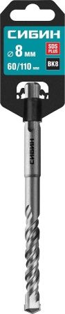 СИБИН 8 х 110 мм, SDS-plus бур (29312-110-08) по цене 89 руб. купить в Воронеже.
