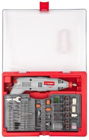 Гравер ЗУБР электрический с набором мини-насадок в кейсе, 176 предметов по цене 5 550 руб. купить в Воронеже.