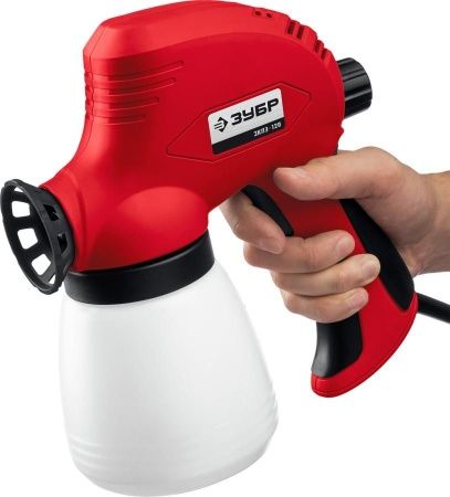 Краскопульт (краскораспылитель) электрический, ЗУБР ЗКПЭ-120, краскоперенос 300 мл/мин, вязкость краски 60 DIN, 0.8л, 120Вт по цене 3 110 руб. купить в Воронеже.