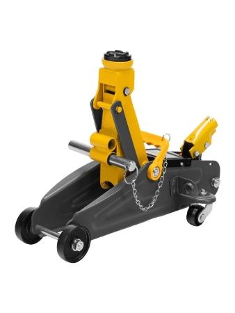 Домкрат гидравлический подкатной с фиксатором, 2 т, 130-330 мм, в кейсе Denzel по цене 5 520 руб. купить в Воронеже.