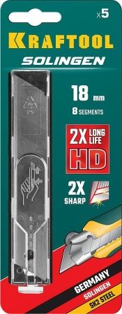 KRAFTOOL SOLINGEN 18 мм лезвия сегментированные, 8 сегментов, 5 шт по цене 360 руб. купить в Воронеже. KRAFTOOL SOLINGEN 18 мм лезвия сегментированные, 8 сегментов, 5 шт по цене 360 руб. купить в Воронеже.