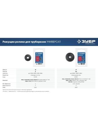 ЗУБР Универсал-64, режущий ролик для трубореза, Профессионал (23864)