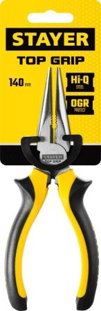 STAYER TOPGrip, 160 мм, тонкогубцы (2205-3-16) по цене 387 руб. купить в Воронеже.