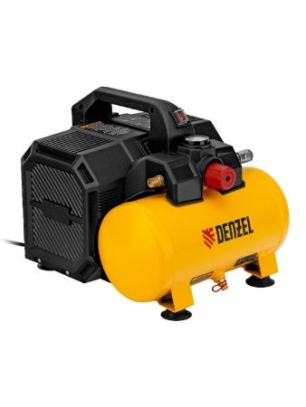 Компрессор  DLS750/6 безмасляный малошумный 750 Вт, 140 л/мин,ресивер 6 л Denzel по цене 18 270 руб. купить в Воронеже.