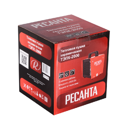 Электрическая тепловая пушка РЕСАНТА ТЭПК-2000 по цене 1 740 руб. купить в Воронеже.