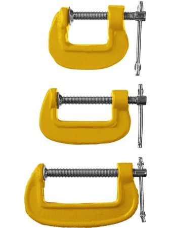 STAYER SG-3, 25-50-75 мм, 3 шт, набор чугунных струбцин G (3212-H3)