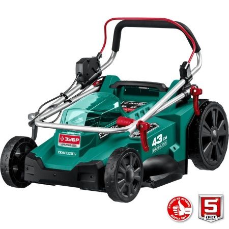 ЗУБР 36В бесщеточная газонокосилка, 2х18В АКБ (4Ач). ГКЛ-4336-42 по цене 31 180 руб. купить в Воронеже.
