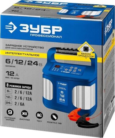 ЗУБР УЗУ-240 универсальное зарядное устройство: 6/12/24 В, 2-12А. по цене 8 370 руб. купить в Воронеже.