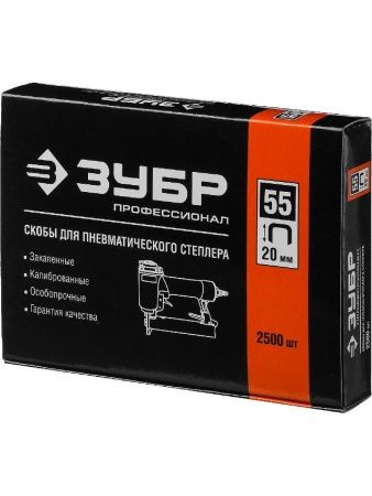 ЗУБР тип 18GA (55/90/C) 20 мм, 2500 шт, скобы для степлера, Профессионал (31855-20) по цене 780 руб. купить в Воронеже. ЗУБР тип 18GA (55/90/C) 20 мм, 2500 шт, скобы для степлера, Профессионал (31855-20) по цене 780 руб. купить в Воронеже.