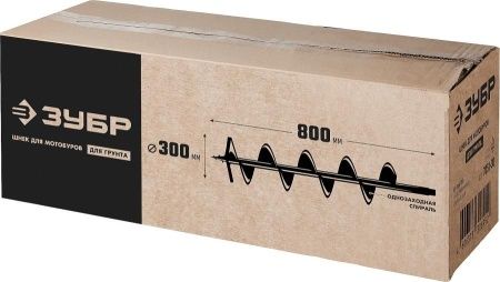Шнек для мотобуров, грунт, d=300 мм, однозаходный, ЗУБР по цене 5 020 руб. купить в Воронеже.