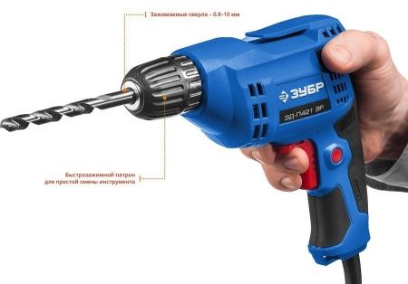 ЗУБР 420 Вт безударная дрель, серия Профессионал по цене 3 800 руб. купить в Воронеже.