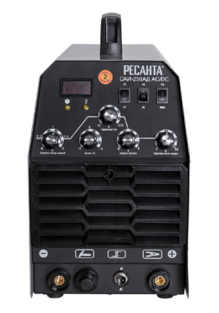 Сварочный аппарат инверторный Ресанта САИ-250 АД AC/DC по цене 59 190 руб. купить в Воронеже.