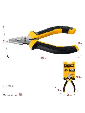 STAYER 120 мм, Мини-плоскогубцы (2218-0) по цене 324 руб. купить в Воронеже.