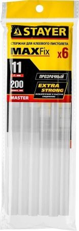 STAYER Universal прозрачные универсальные клеевые стержни, d 11 мм х 200 мм 6 шт. 125 г. по цене 219 руб. купить в Воронеже.