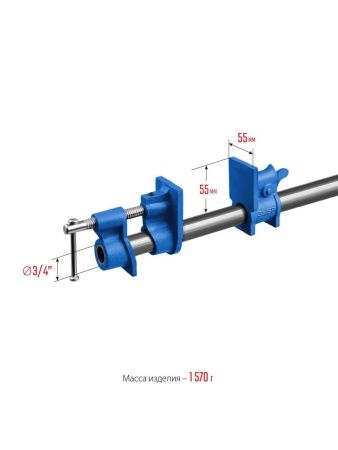 ЗУБР СТ-34, 3/4″, трубная струбцина (32305-34) по цене 1 210 руб. купить в Воронеже.